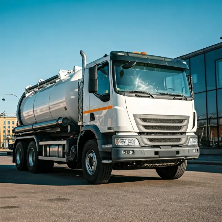camion bianco adibito a servizio di autospurghi fognature